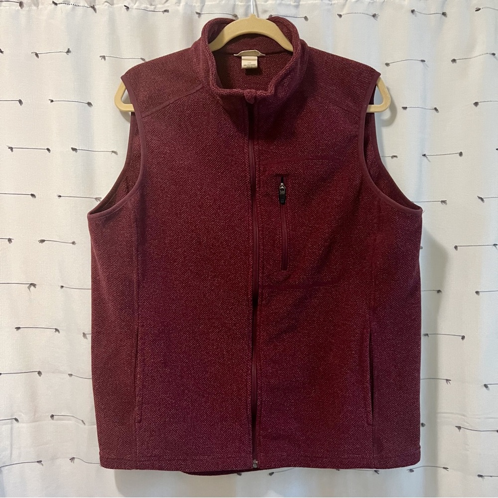 Duluth Trading Company full zip fleece vest zippered chest pocket size XL